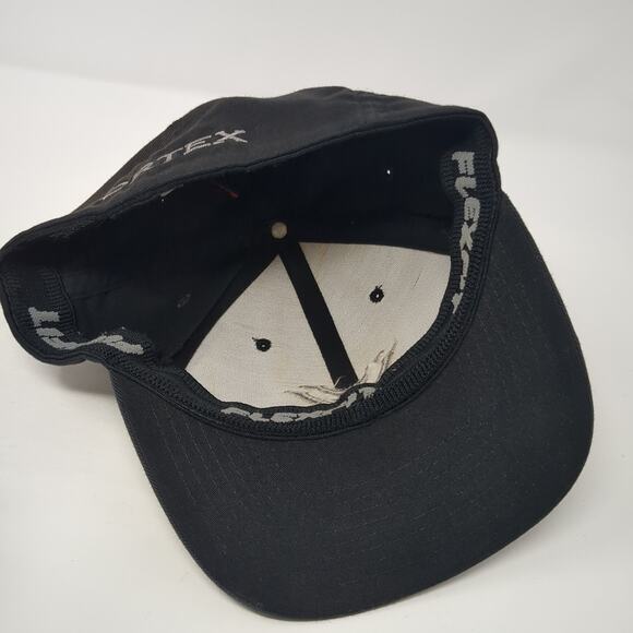 Vortex Fitted Baseball Cap Black Medium Lightweight Embroidered Flexfit 6 Panel - Picture 7 of 9